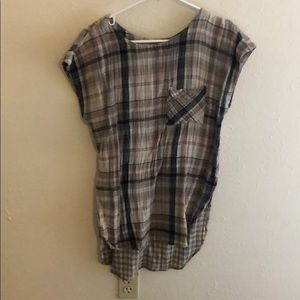 Anthropologie Plaid Tunic